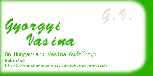 gyorgyi vasina business card